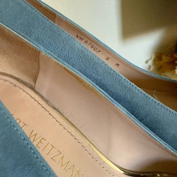 Stuart Weitzman Light Blue Suede Heels size 8 - Picture 9 of 9